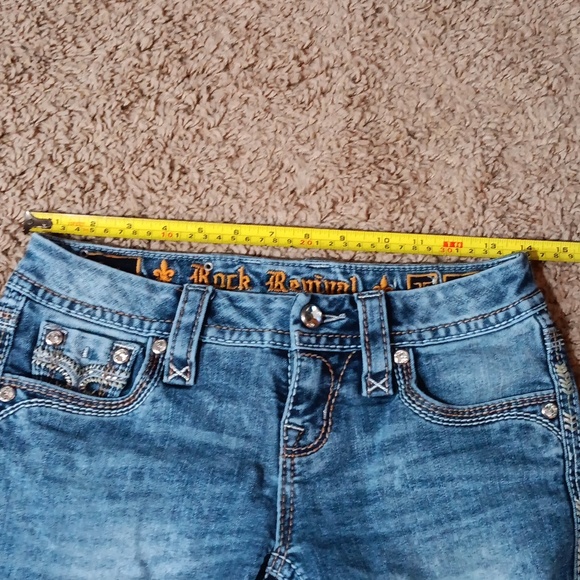 Rock Revival Blue Boot Cut Jeans with Faded Detailing - Picture 5 of 7